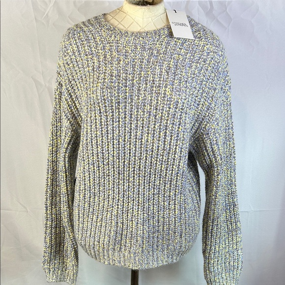 Stitches & Stripes Sweaters - Stitches and Stripes Chunky Crewneck Sweater Size Medium blue yellow cream brown